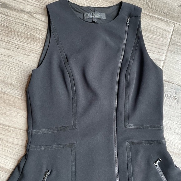 Rag & Bone Rae Dress In Black Sold In Store Only Asymmetrical Zipper Front SZ 4 - Picture 9 of 15